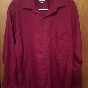 Van Heusen Lux Sateen Red Shirt